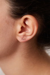 Heliophilia Silver Pendientes de Plata Esterlina 925 Color Rose